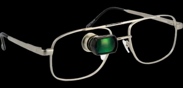 2.2x Telescope mounted in bioptic position